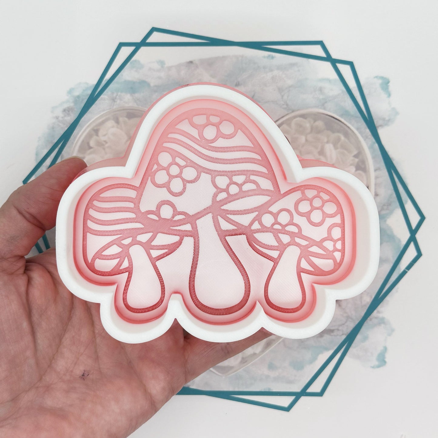 Retro Mushroom Set Freshie Mold