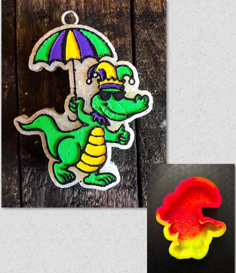 Mardi Gras Gator Mold