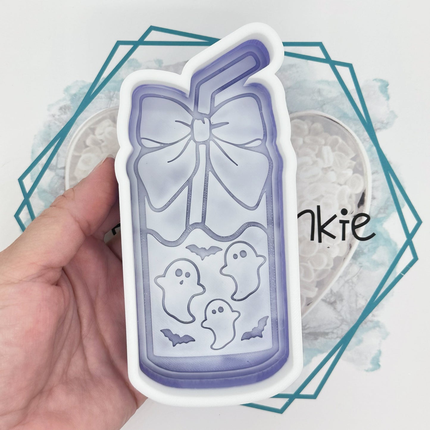 Ghost Glass Cup Freshie Mold
