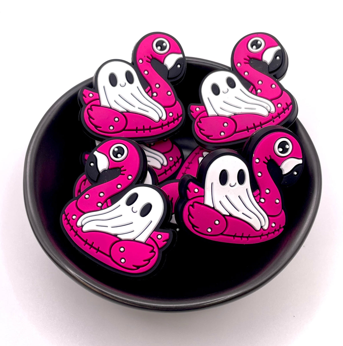 Ghost in Flamingo Floatie Focal Bead