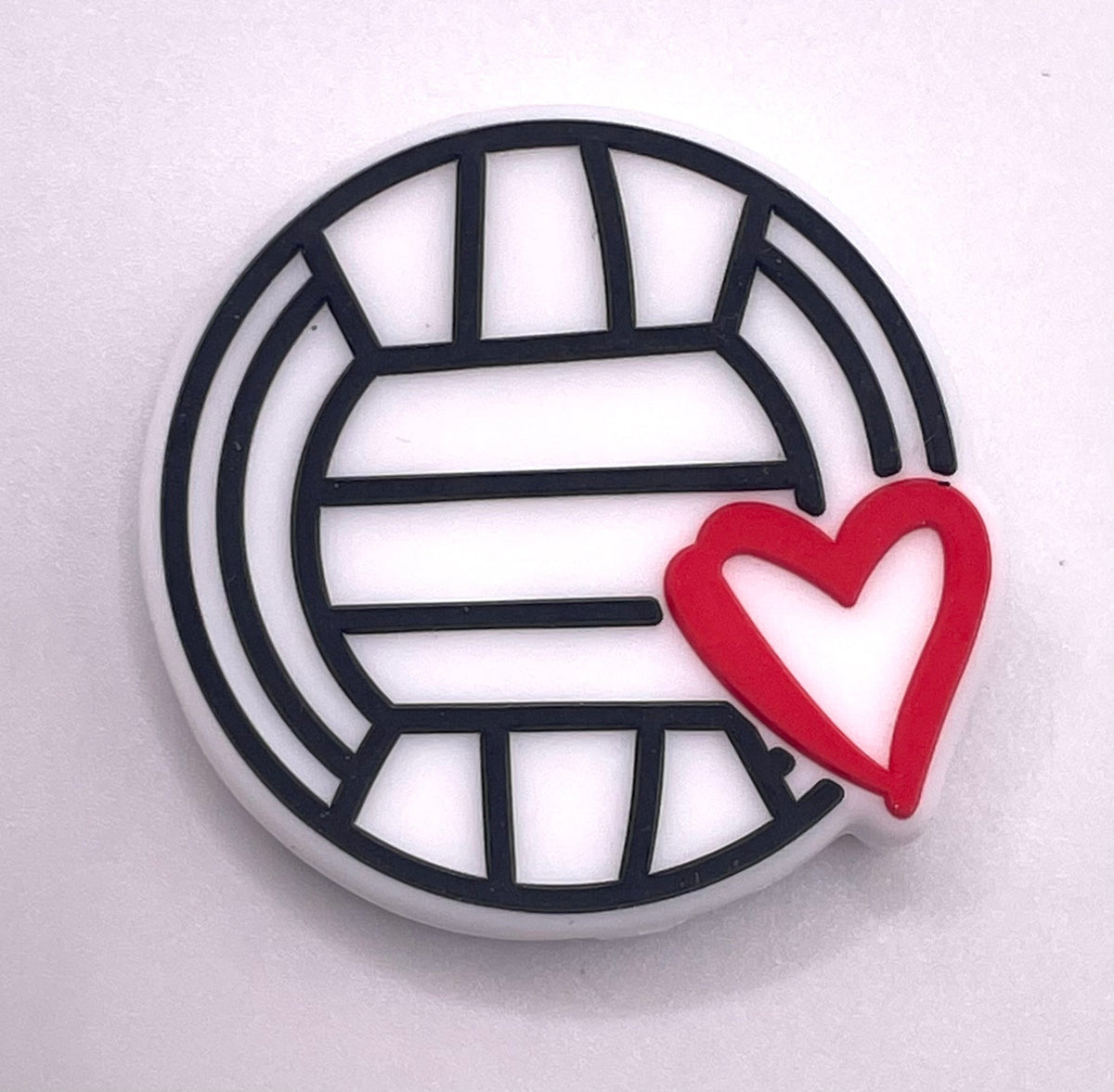Sport Ball Heart Focal Bead