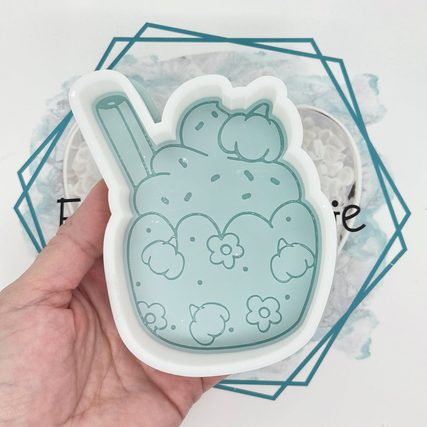 Retro Pumpkin Spiced Latte Freshie Mold