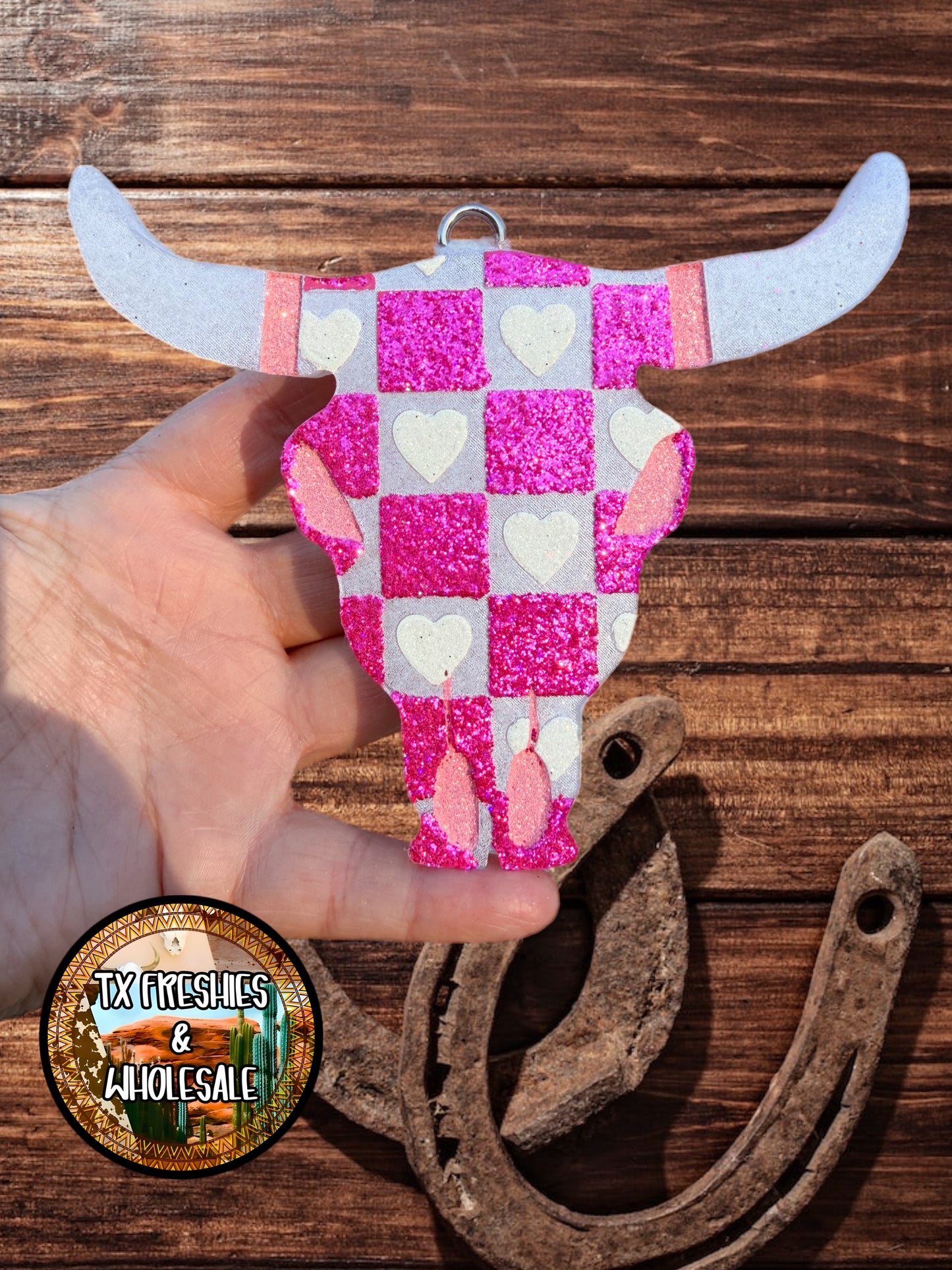 AZTEC BULL SKULL PAINTED CAR FRESHIE (YOU CHOOSE DESIGN)