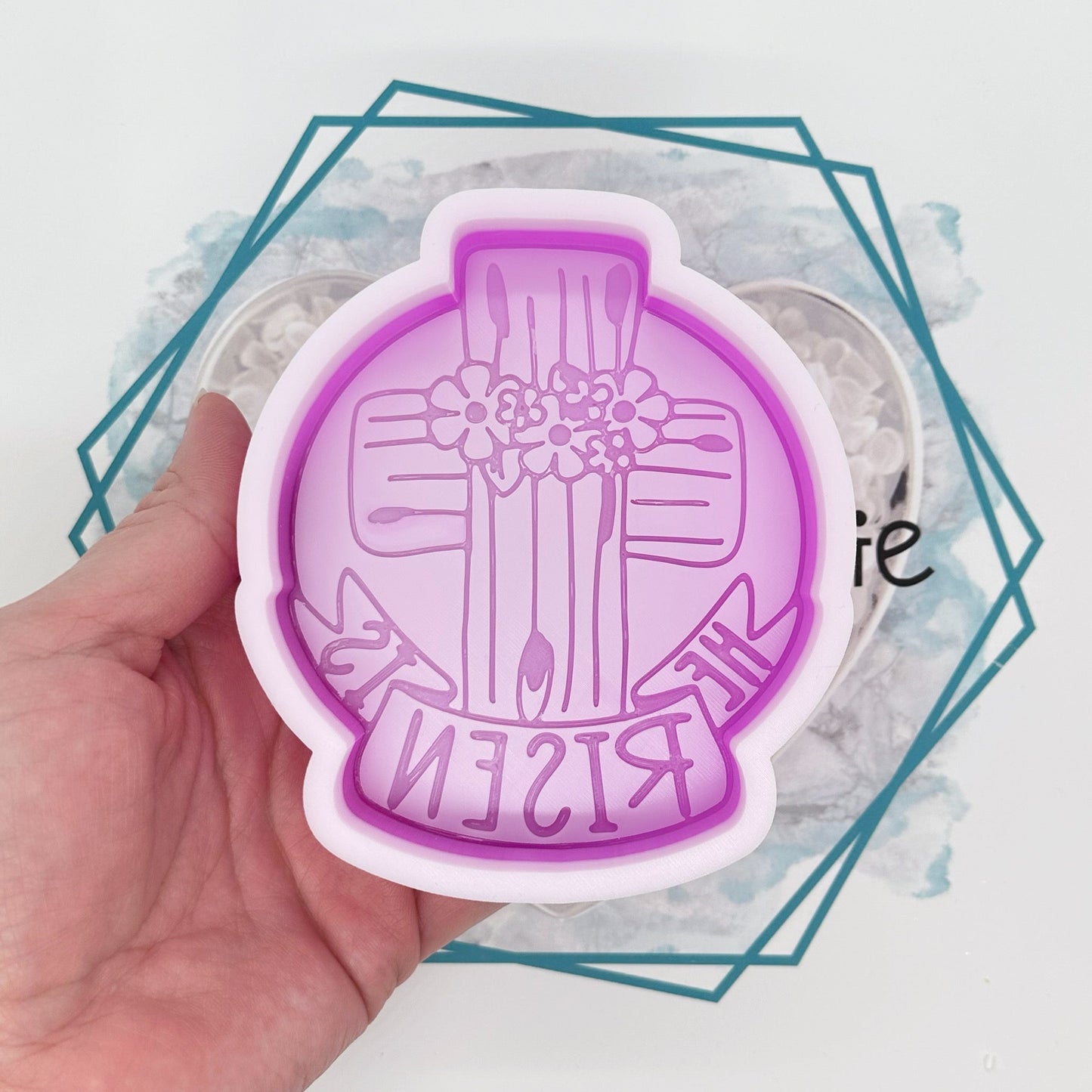 He is Risen (Cross) Freshie Mold