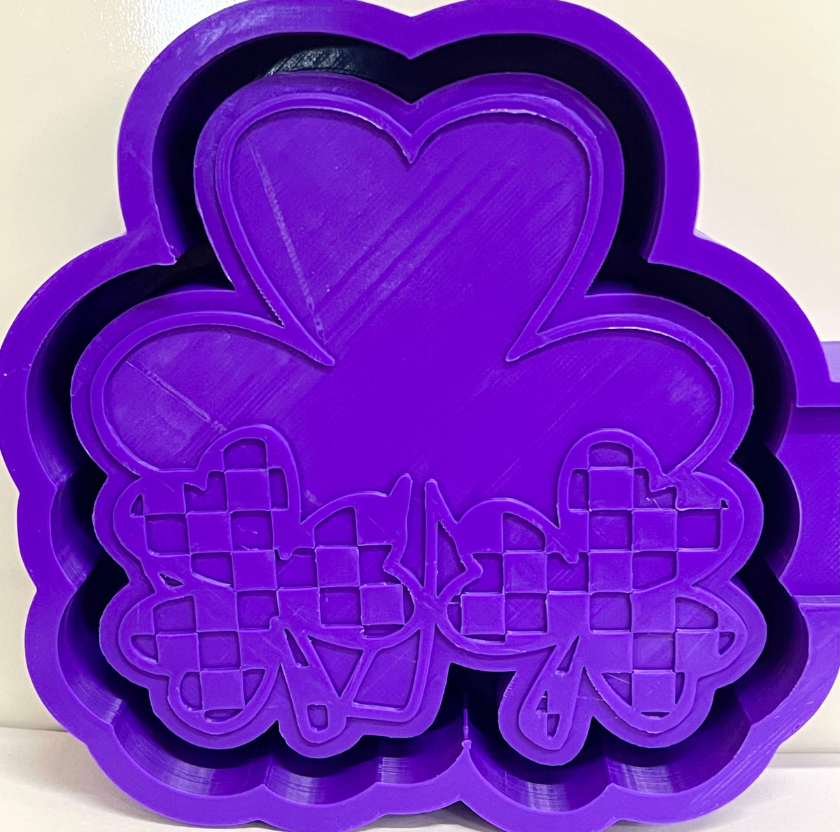 Triple Checkered Shamrock Mold