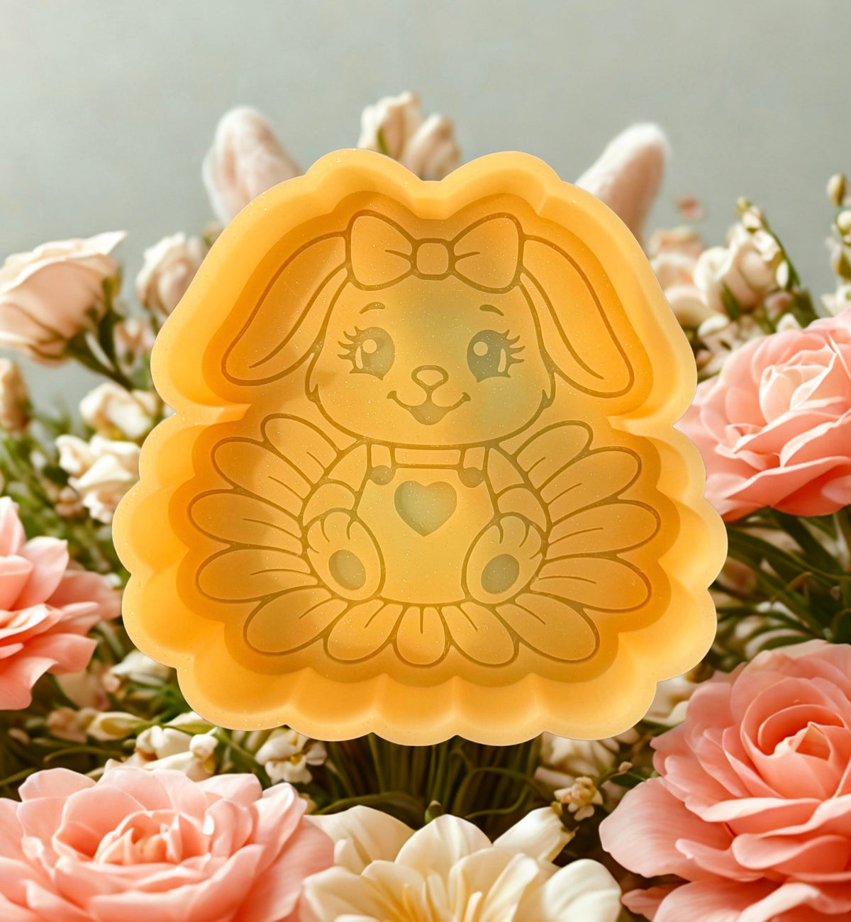 Cute bunny on a leaf 