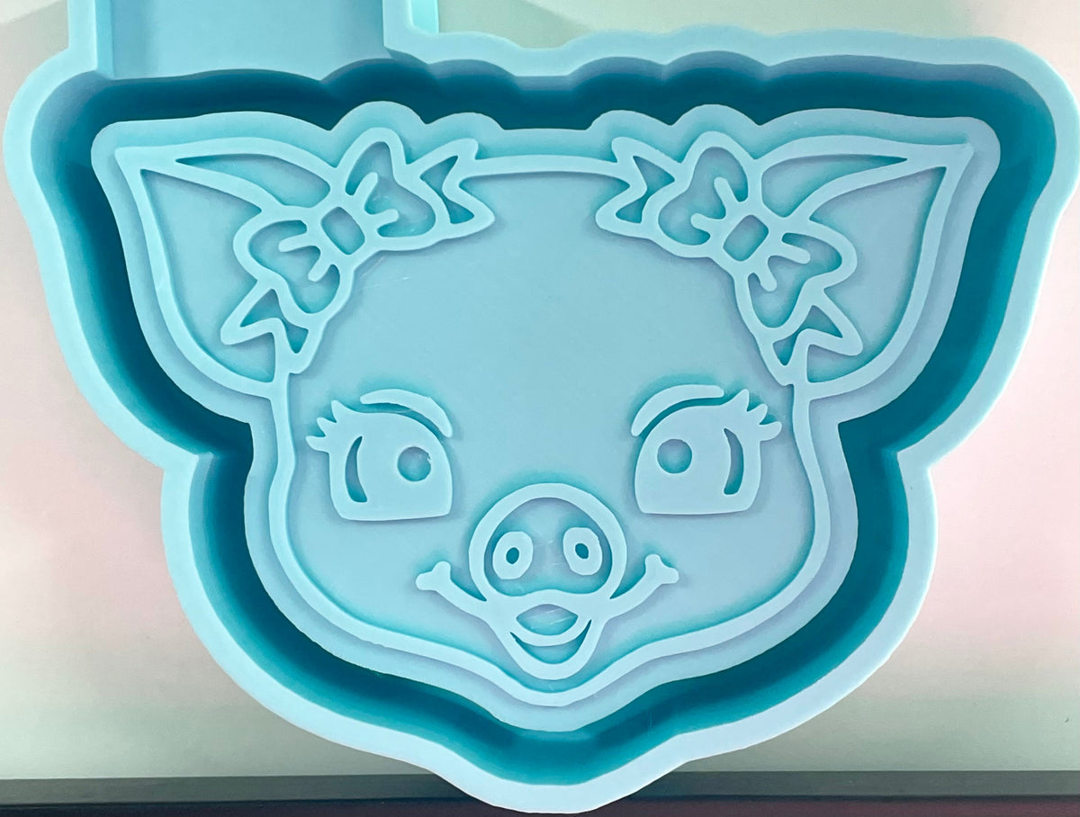 Cute Pig With Bows Molds