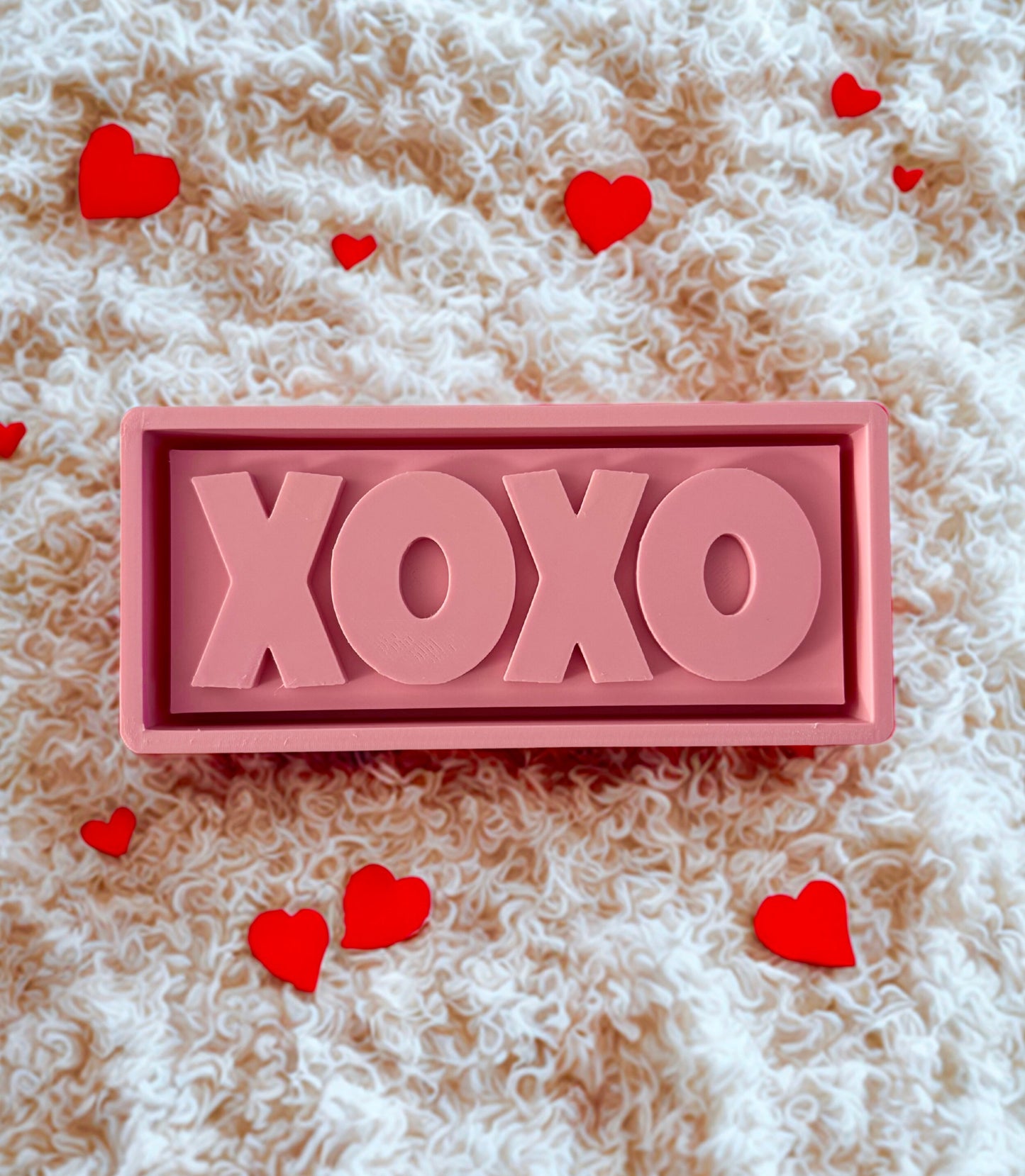 Xoxo snap bar wax mold