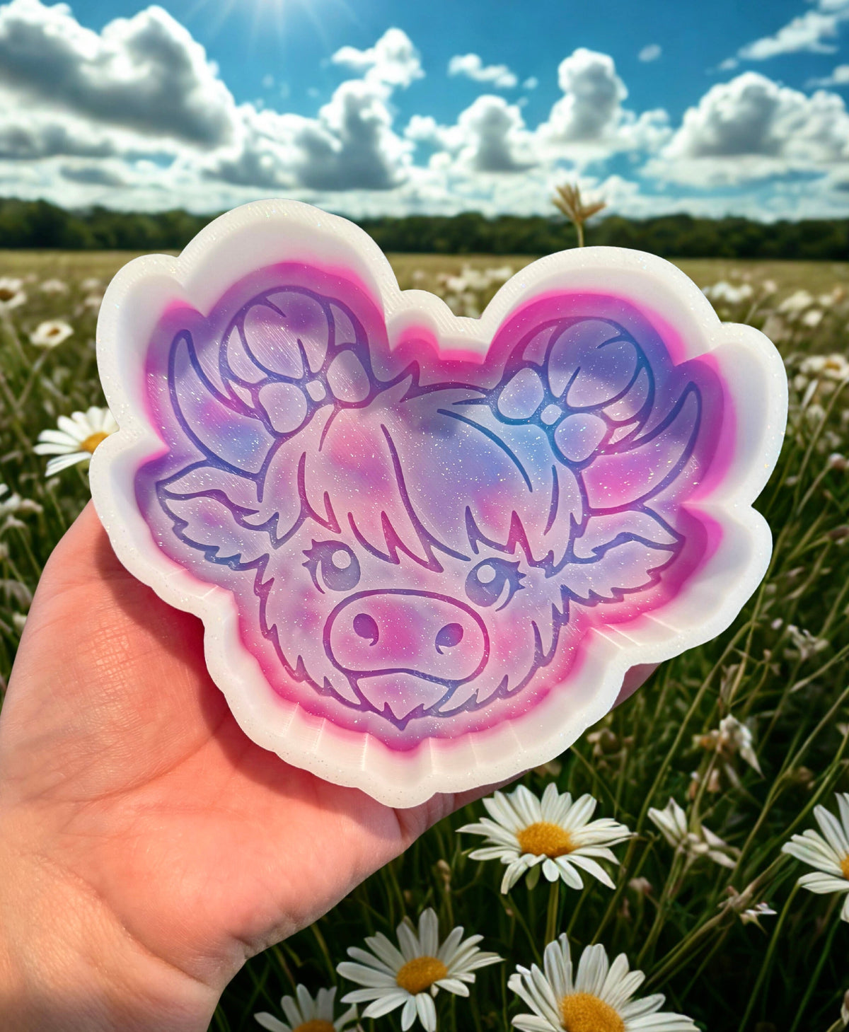 Highland cow with space buns exclusive