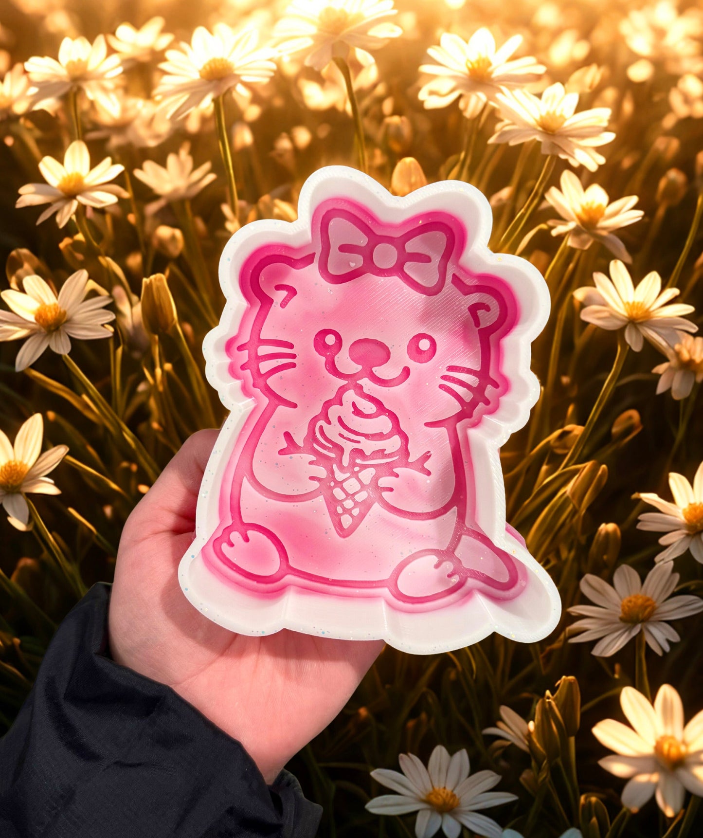 Otter eating ice cream