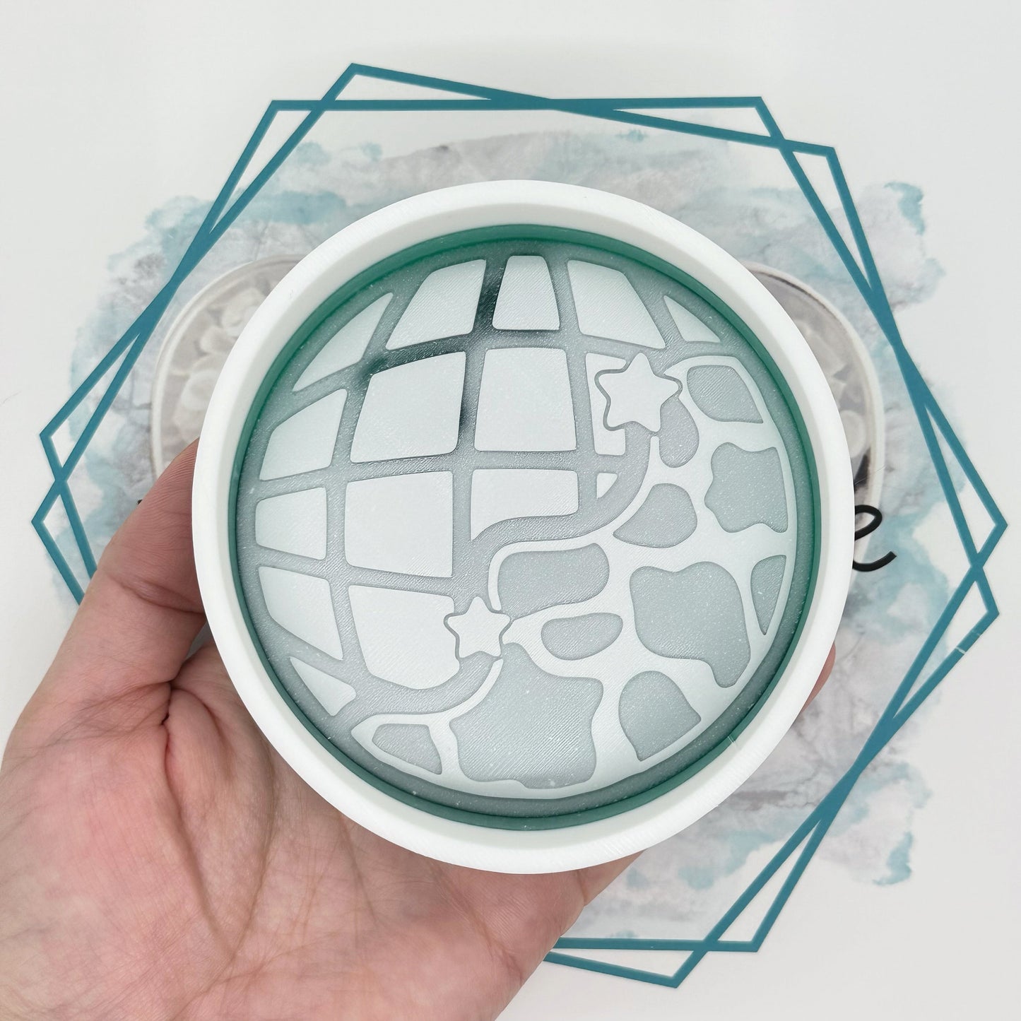 Cow Print Disco Ball Freshie Mold