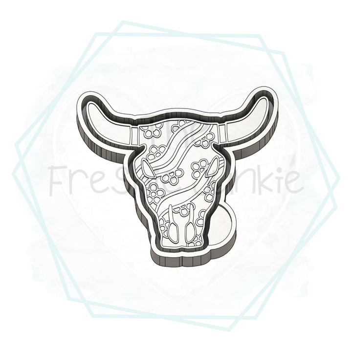 Retro Aztec Bull Freshie Mold