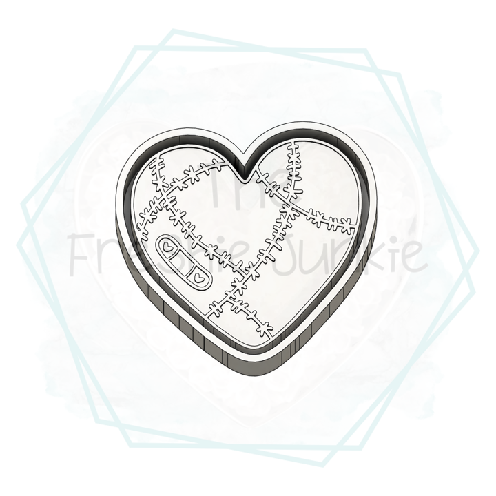 Stitched Heart Freshie Mold