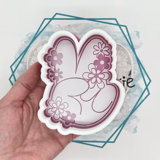 Floral Peace Sign Freshie Mold