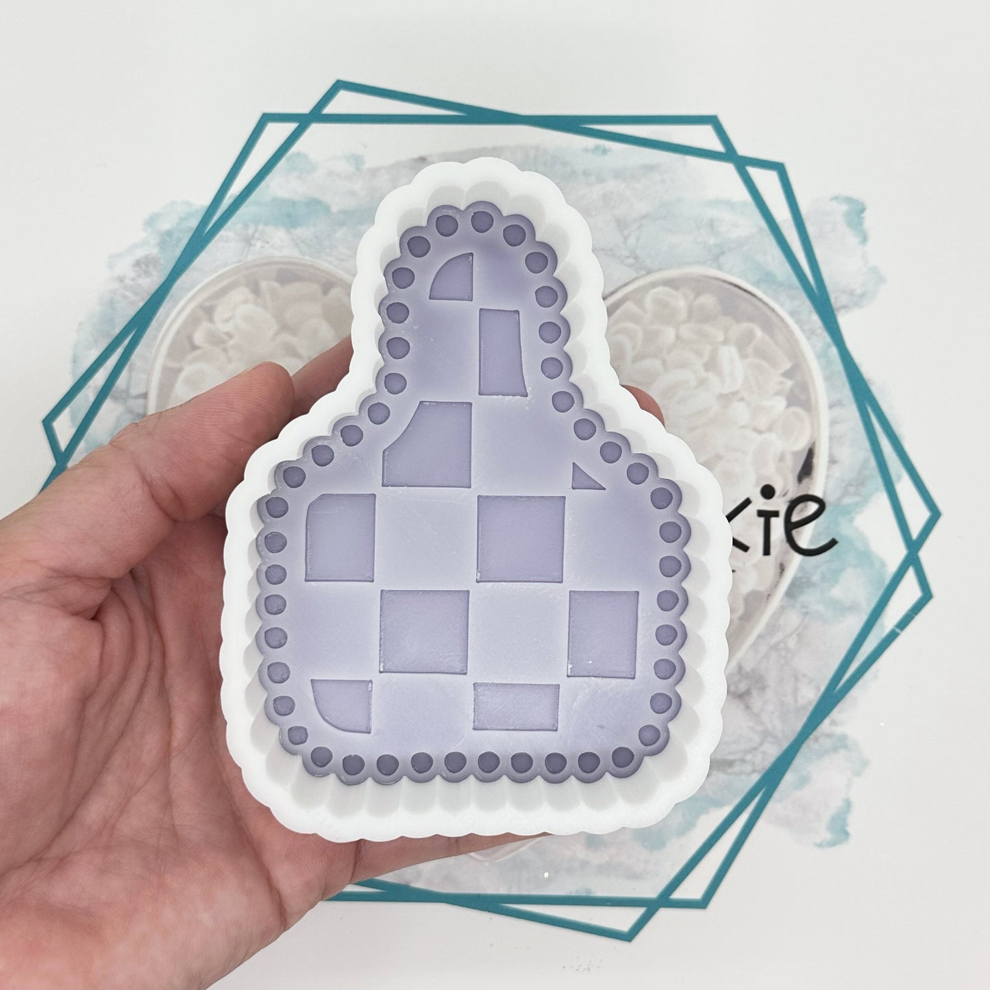 Checkered Ear Tag Freshie Mold