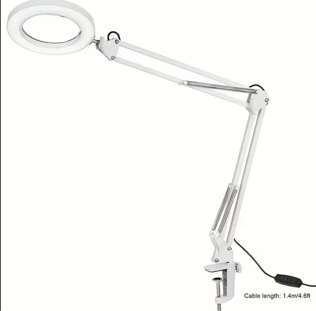 Magnifying LED Clamp On Light Lamp