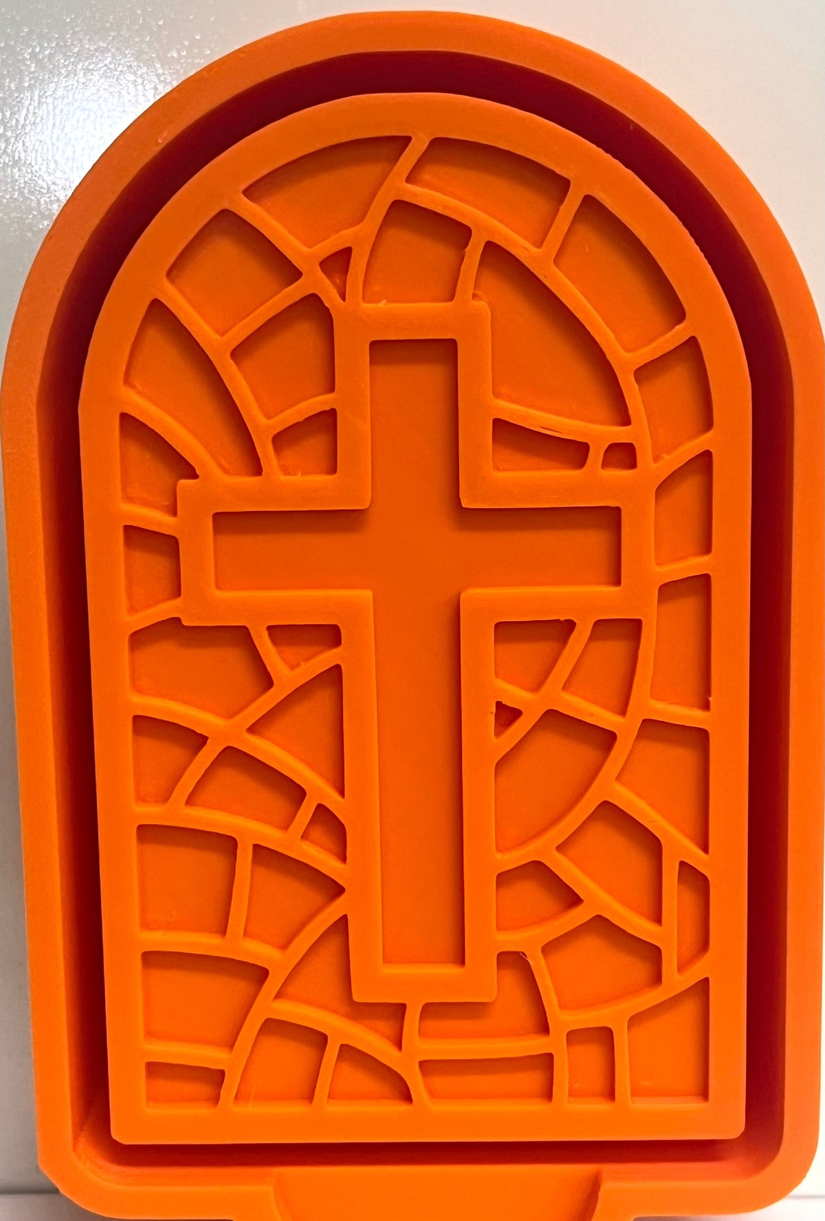 Stained Glass Window with Cross Mold