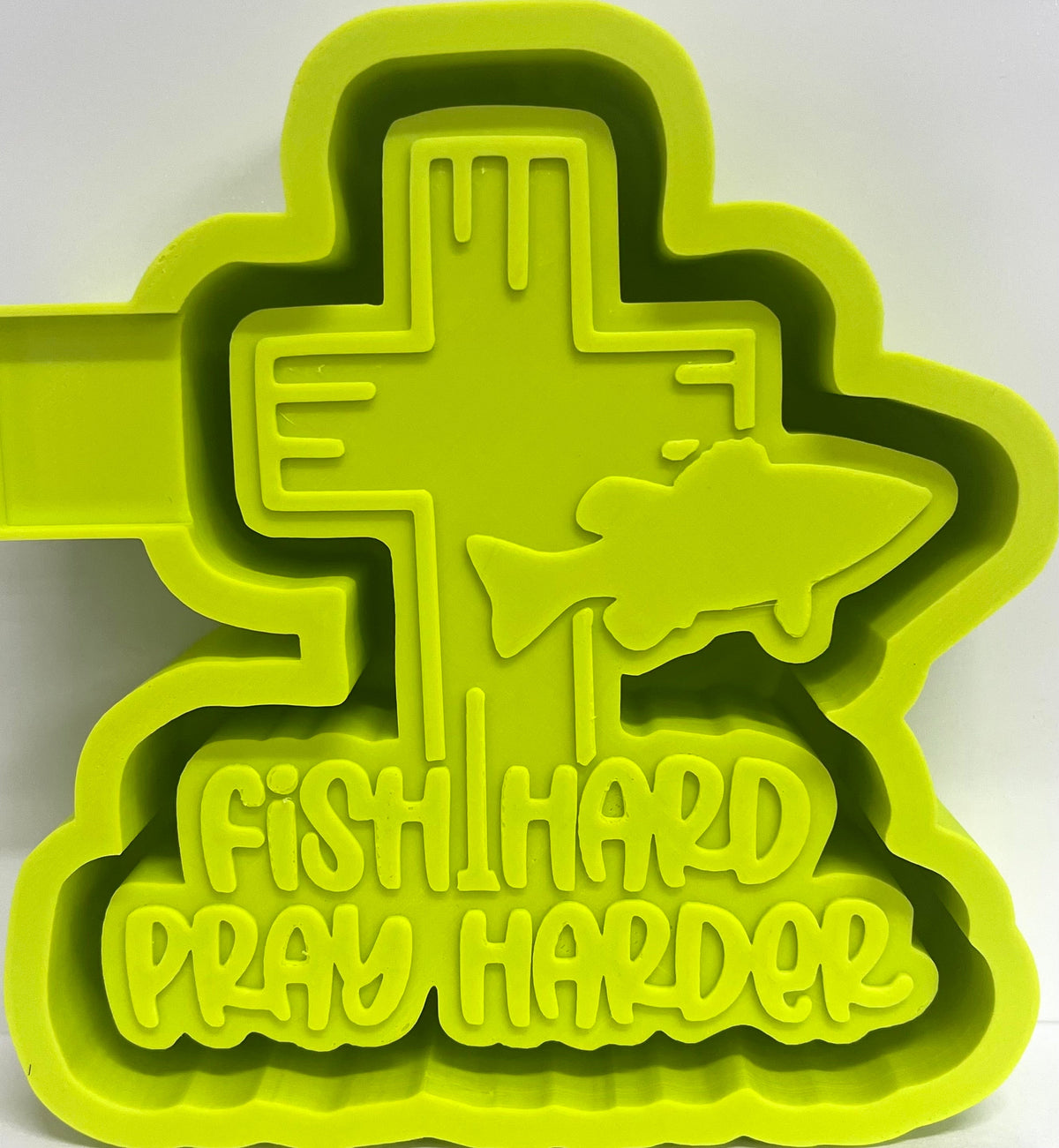Fish Hard Pray Harder Cross Mold