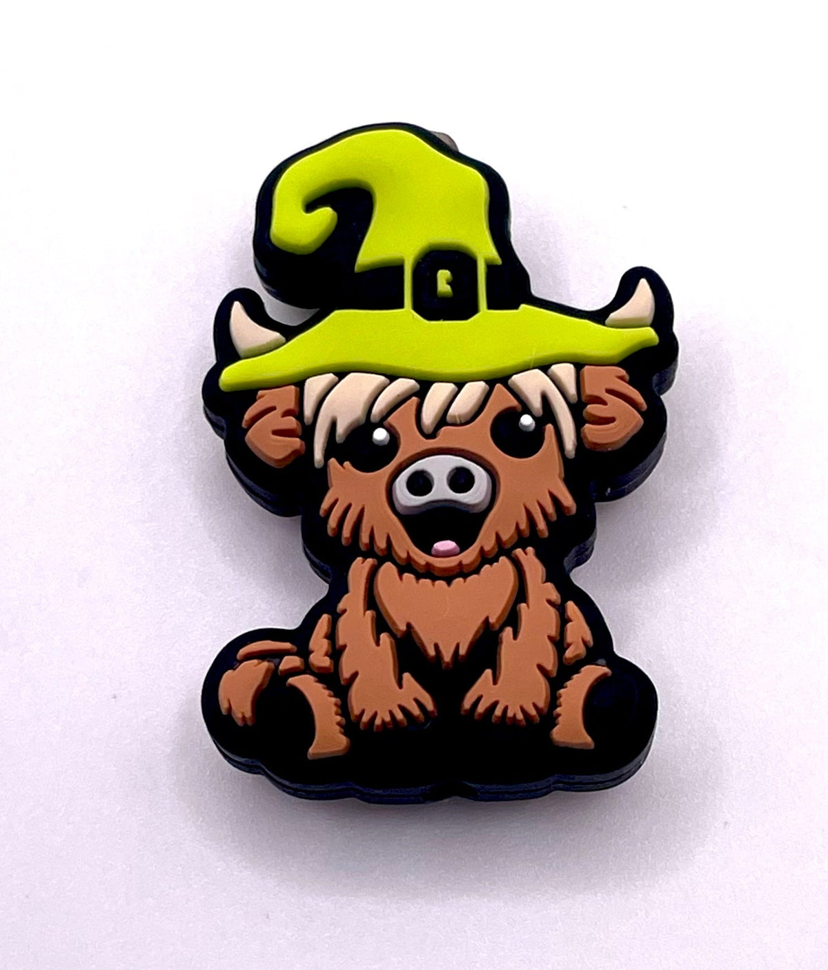 Highland Cow With Witch Hat Focal Bead