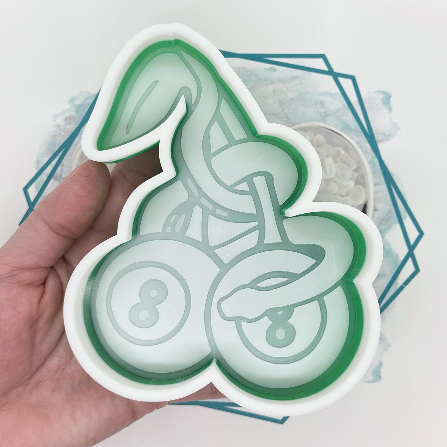 Snake and Cherry 8 Ball Freshie Mold