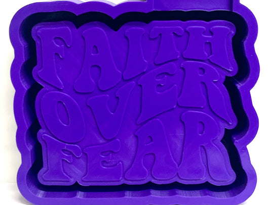 Faith Over Fear Retro Font Mold