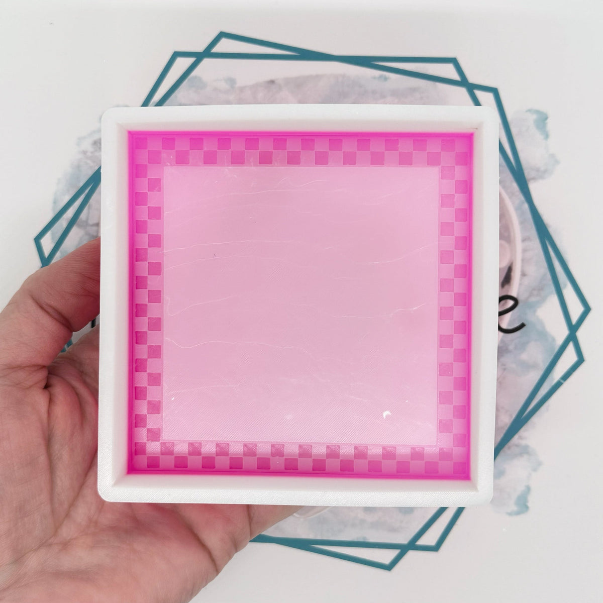 Checkered Square Freshie Mold