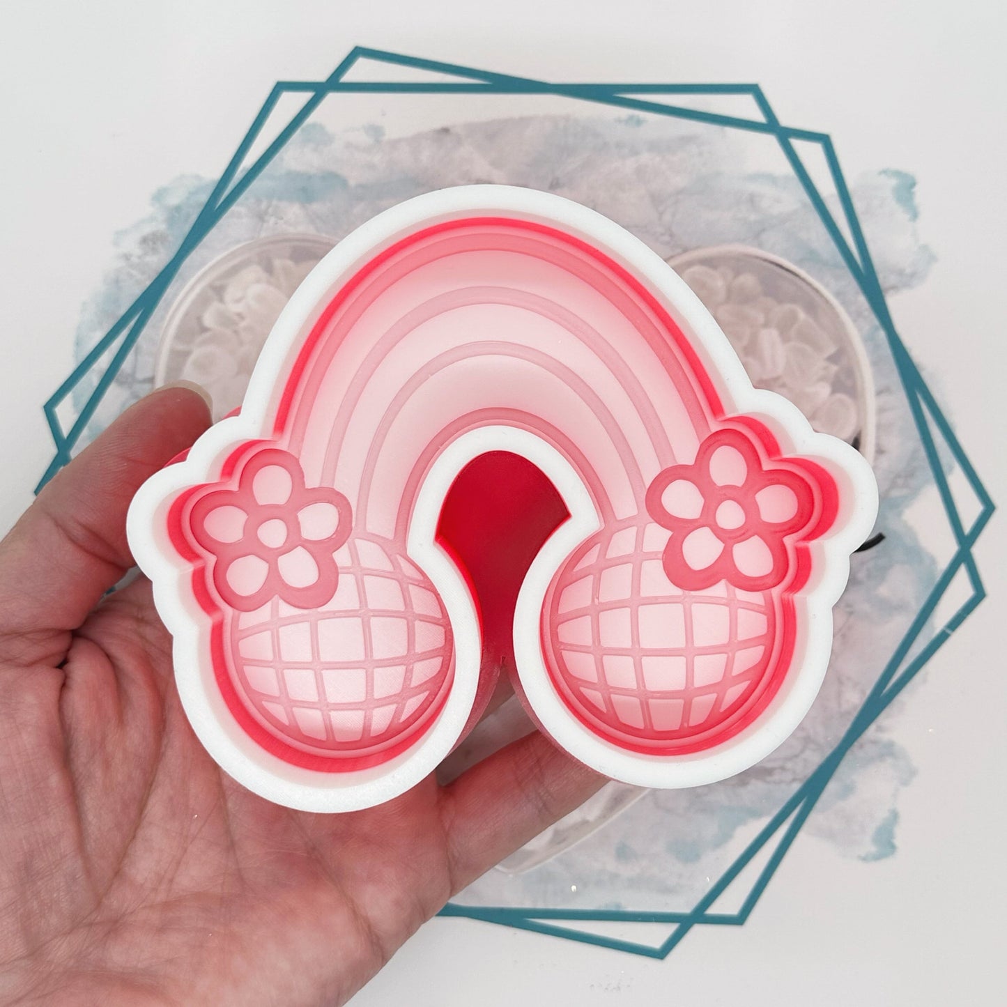 Retro Rainbow Freshie Mold