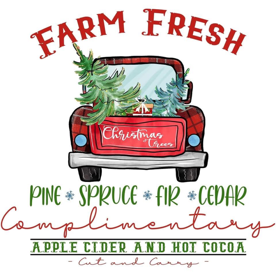 CHRISTMAS FARM CAR FRESHIE CARD STOCK (CHOOSE IMAGE)