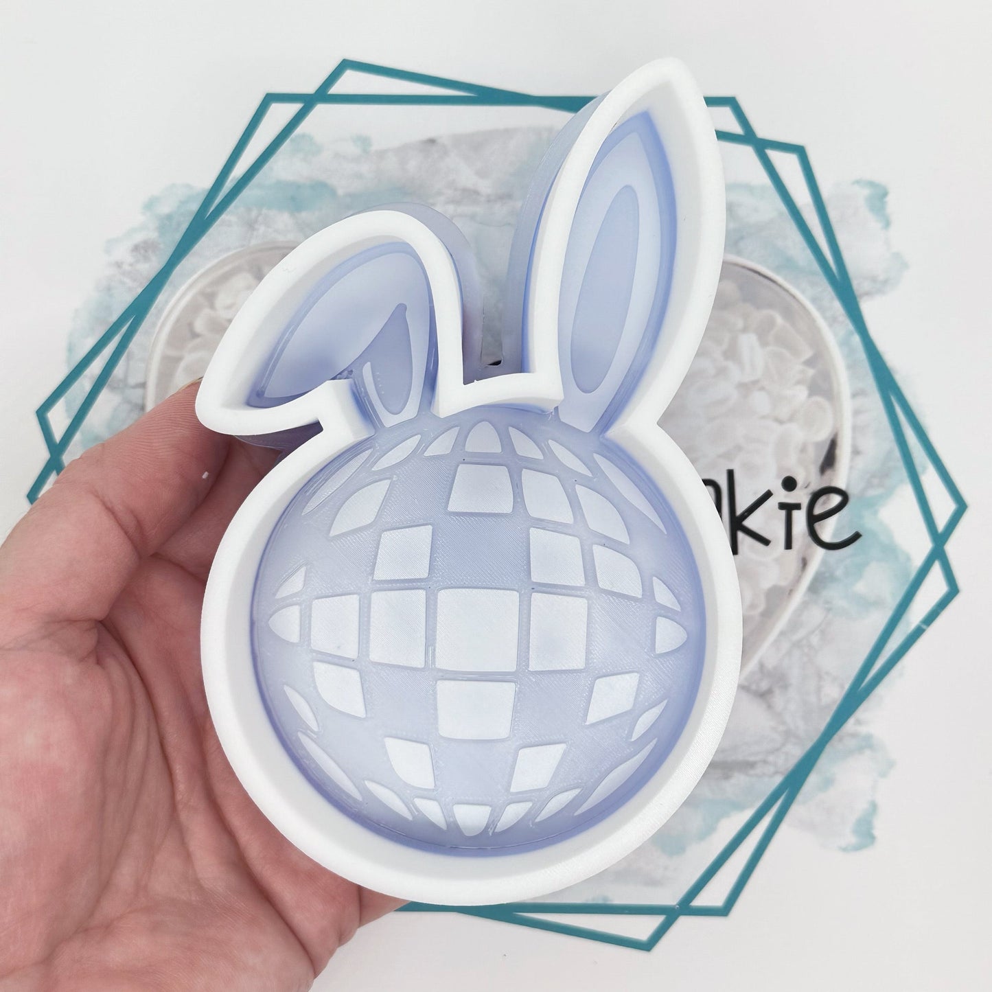 Disco Bunny Ears Freshie Mold