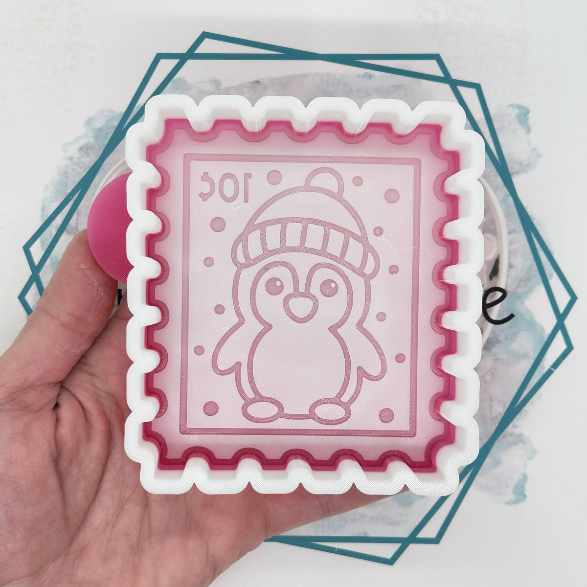 Penguin Stamp Freshie Mold