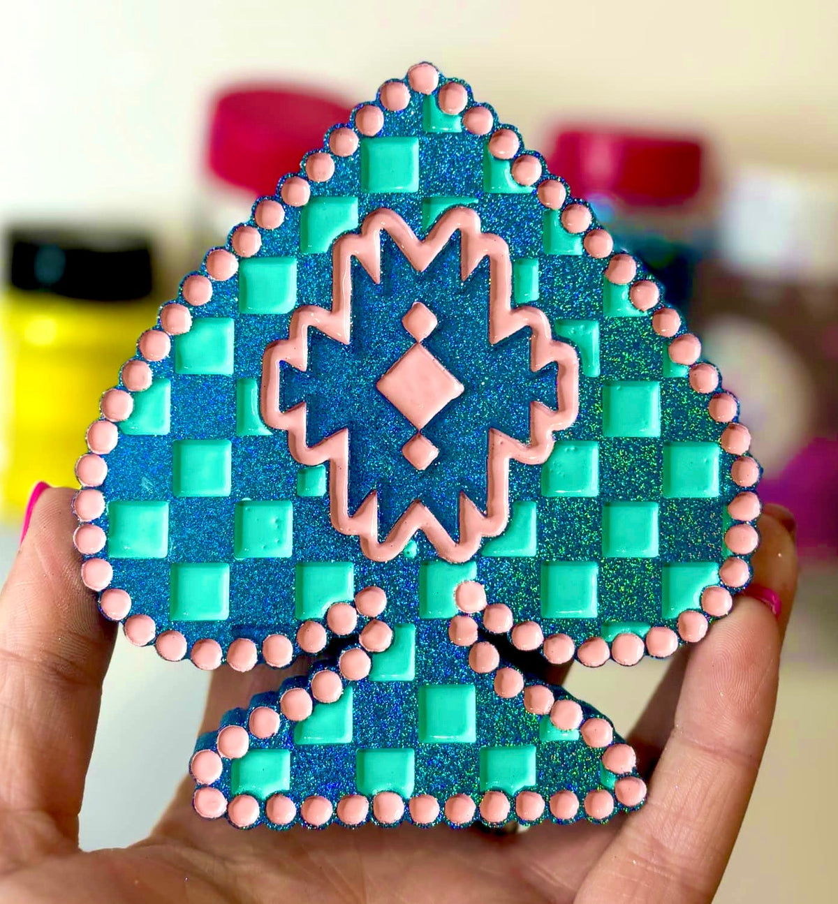 Checkered Aztec Spade Mold