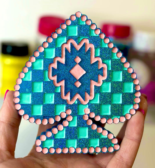 Checkered Aztec Spade Mold
