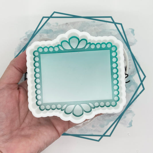 Western Stone Rectangle Frame Freshie Mold