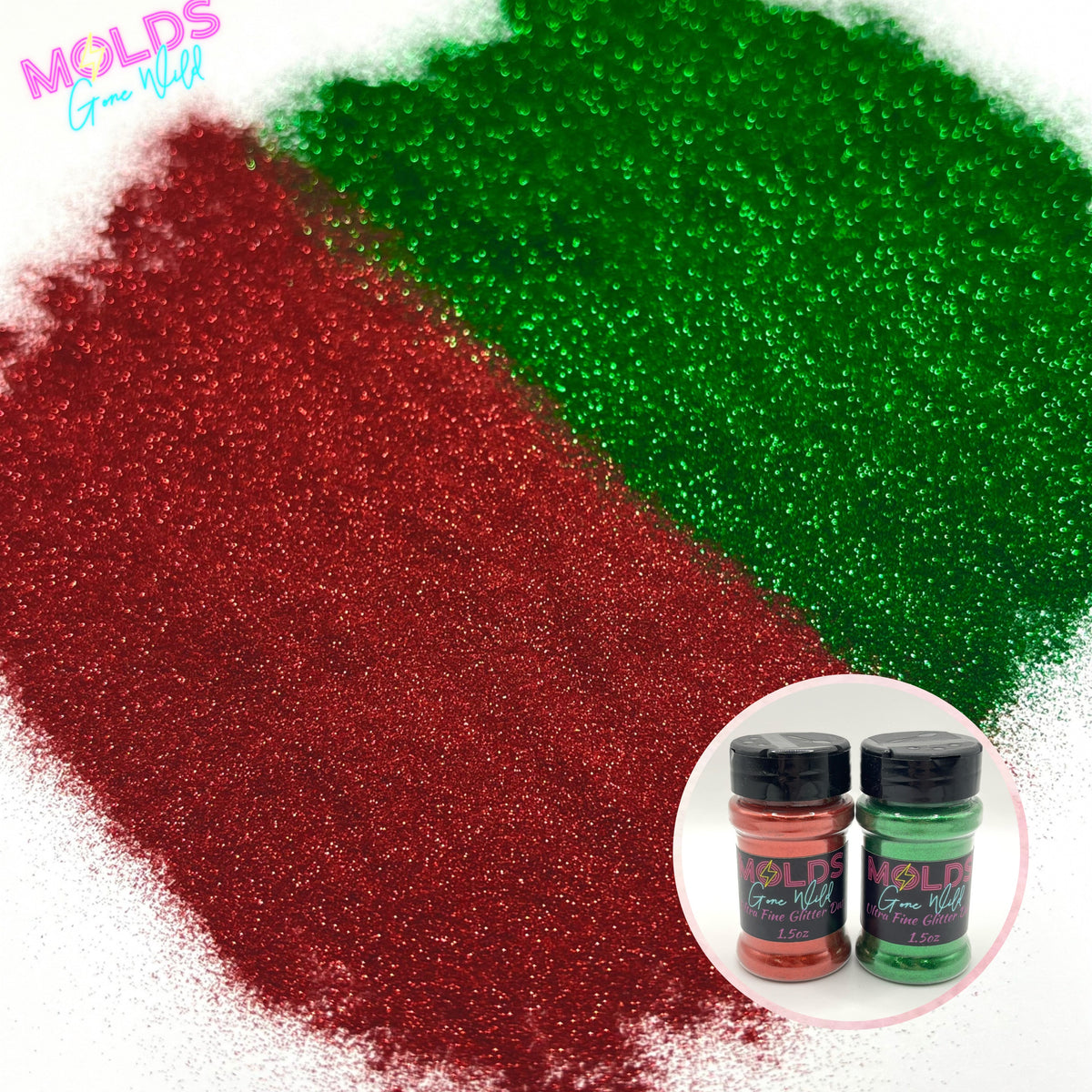 Red and Green Glitter Dust Set