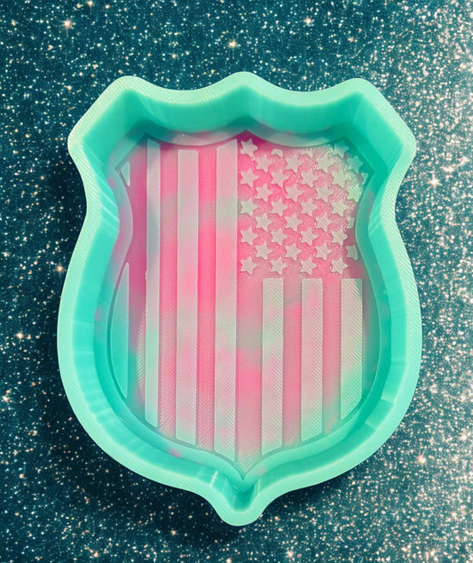Flag police shield