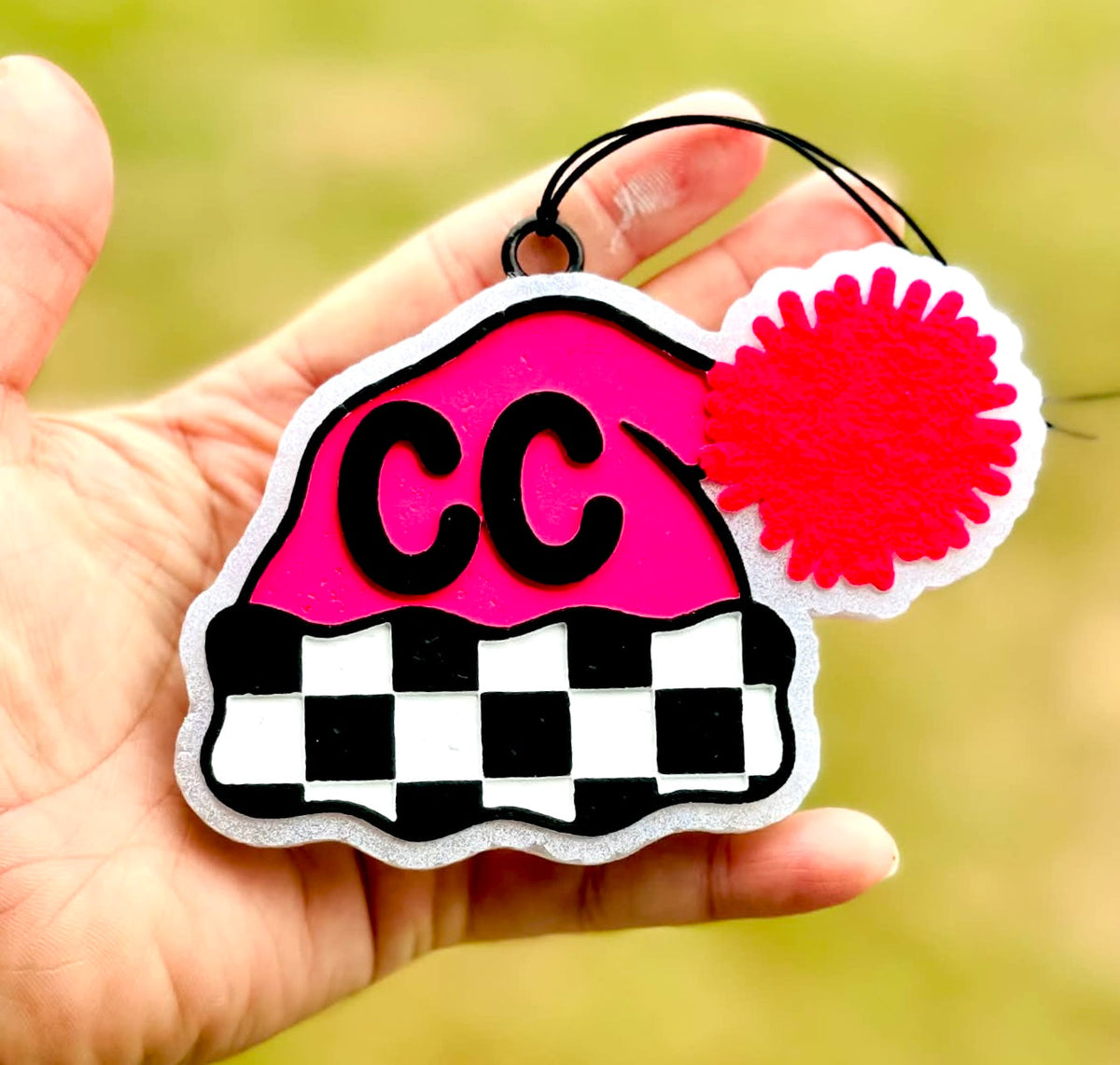 Checkered Winter Hat Beanie & Vent Clip Mold Set