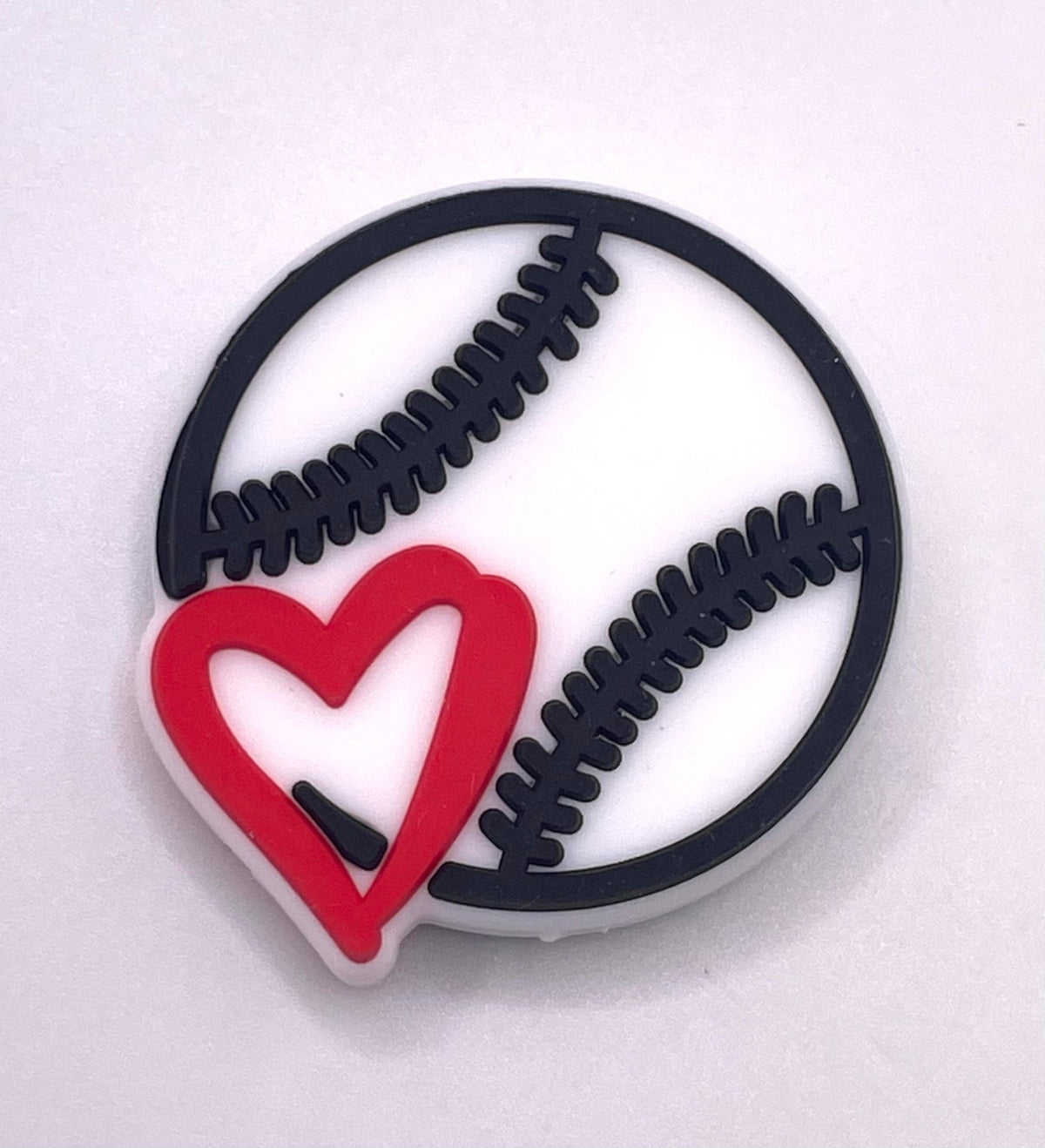 Sport Ball Heart Focal Bead