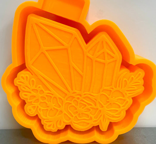 Crystals with Flowers Mold