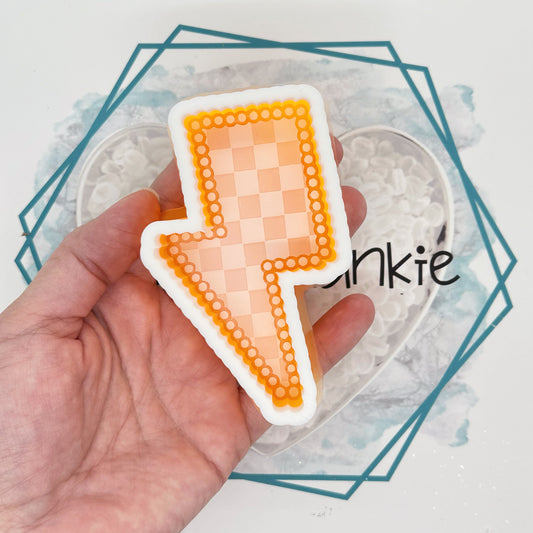 Checkered Lightning Bolt VENT CLIP Freshie Mold