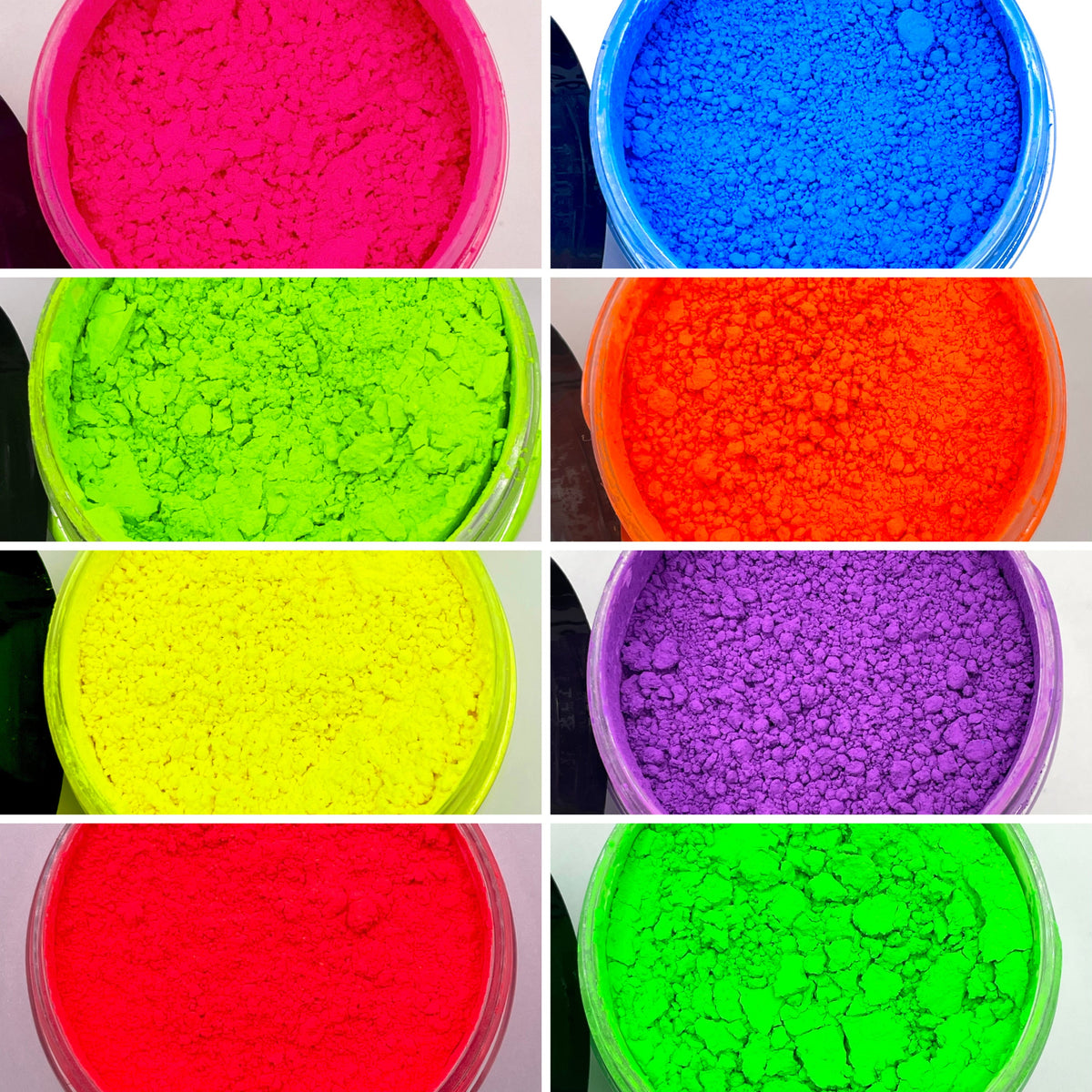 Fluorescent Pigment Powder Bundle (8 Colors)