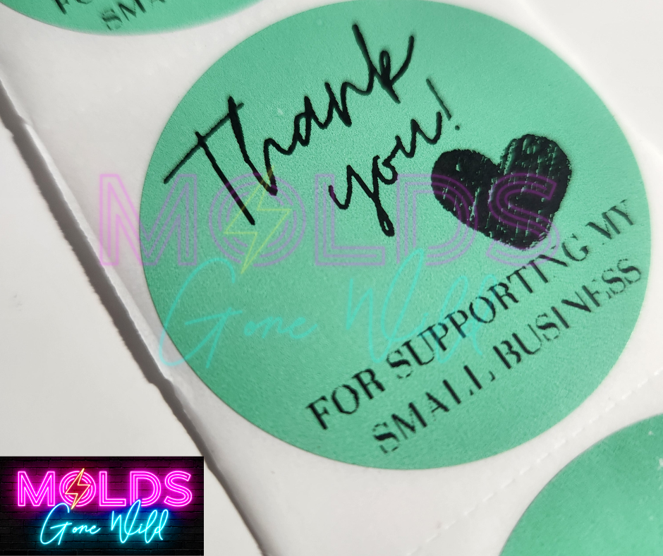 Round Thank You Stickers - Customization Option