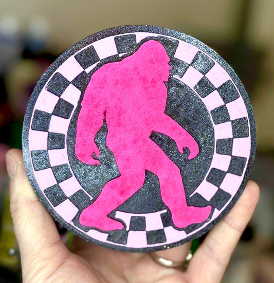 Checkered Circle Bigfoot Sasquatch Mold