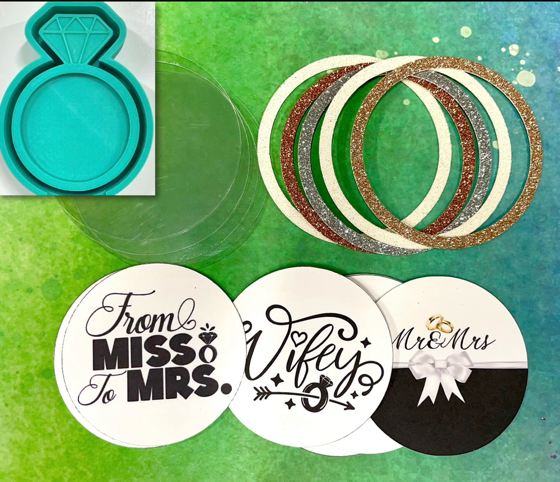 Ring Shaker Mold, Cardstock, & Sprinkle Bundle Kit