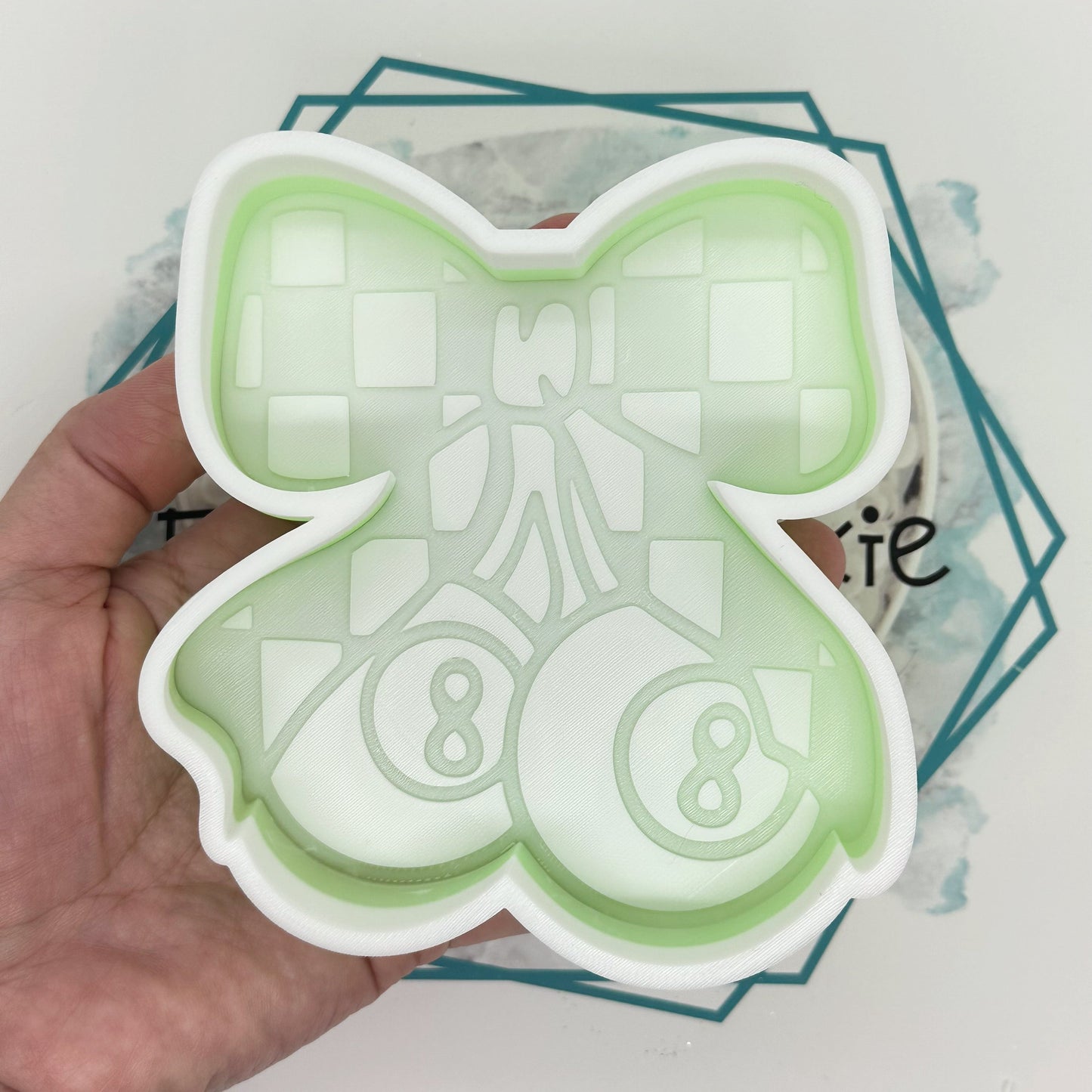 Checkered Coquette 8 Ball Cherries Freshie Mold