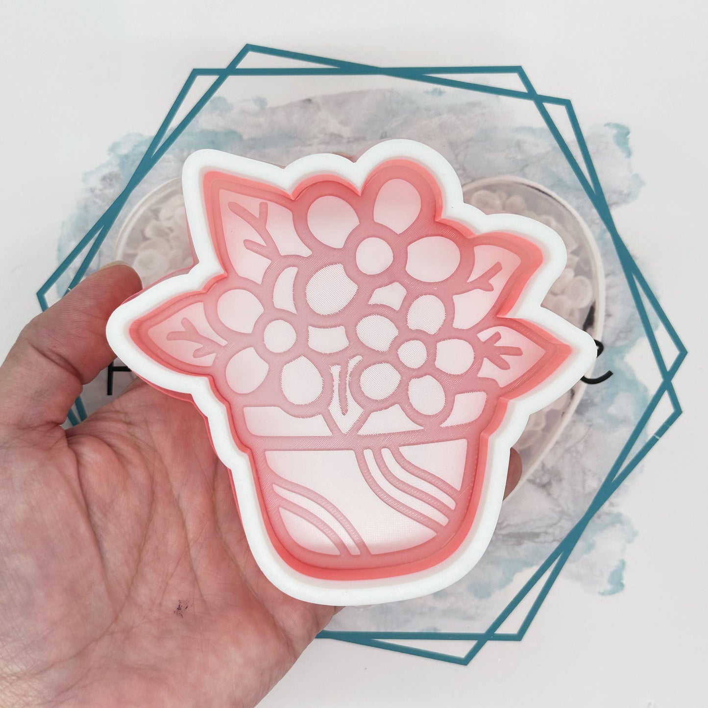 Retro Flower Pot Freshie Mold
