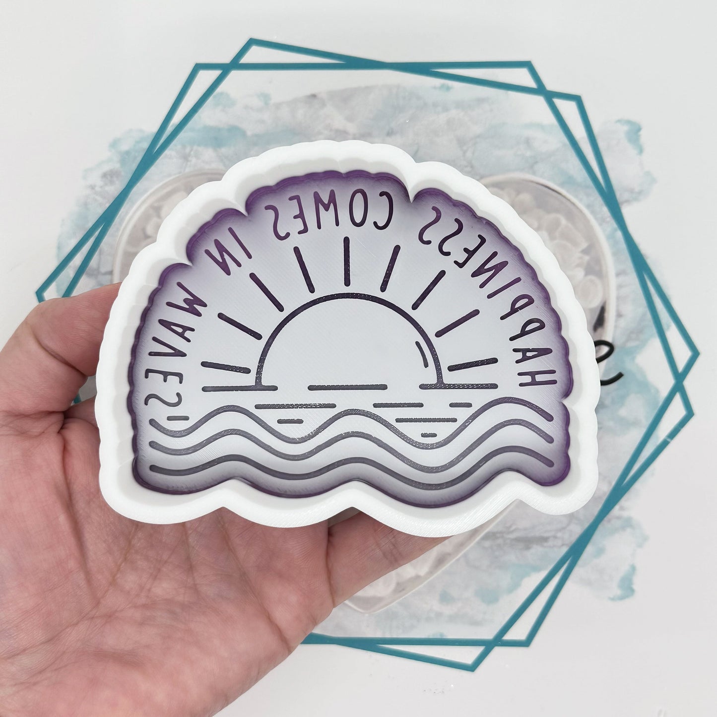 Happiness Comes in Waves Freshie Mold