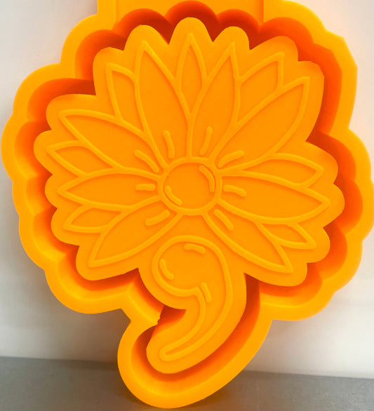 Semi Colon Flower Mold