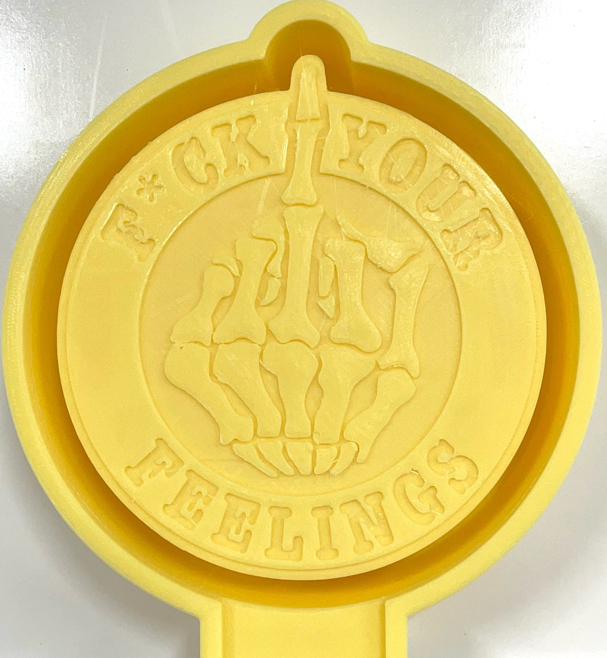 Fuck Your Feelings Skeleton Flip Off Mold