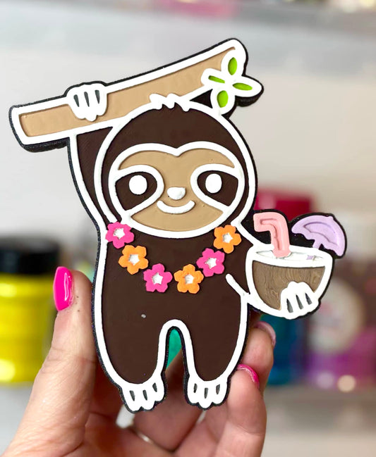 Summer Time Hanging Sloth Mold