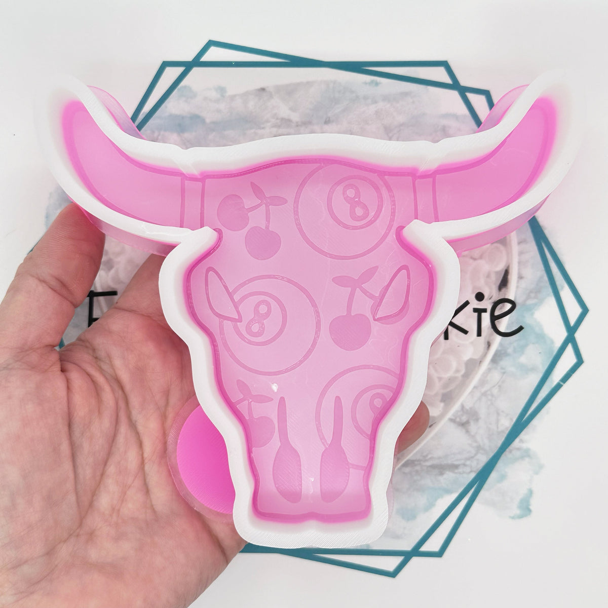 Cherry 8 Ball Aztec Bull Freshie Mold